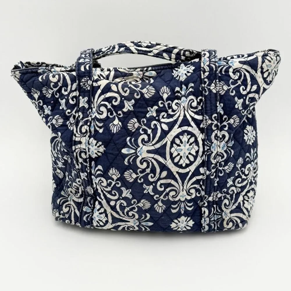Vera Bradley Twirly Birds Navy Blue Shoulder Tote Bag